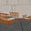 Modern Single Sofa With Geometric Wooden Frame And White Cushion Interior Design