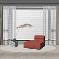 Modern Curtains 3d model