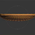 Woven Round Orange Garden Decorative Tray with Elegant Weave for Outdoor Use