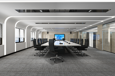 Modern Conference Room 3d model