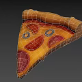 Delicious Pizza Slice with Pepperoni Black Olives Melted Cheese and Golden Crust