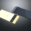 Google Pixel Smartphones In Light And Dark Colors With Rear Camera Module Design 3d model