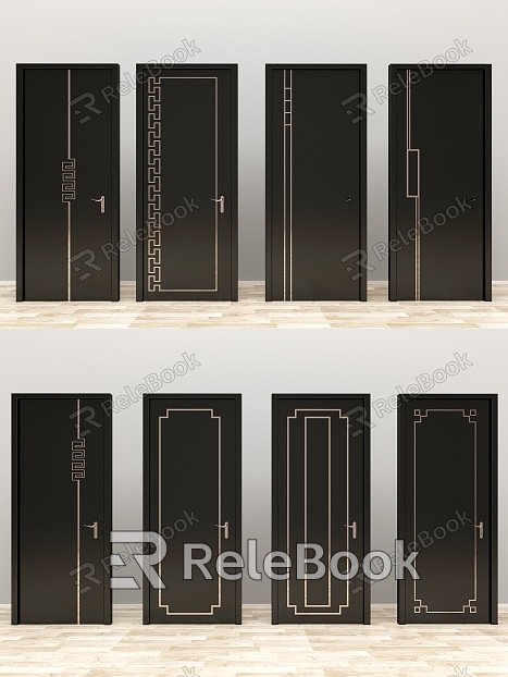 New Chinese Style Flat Door model