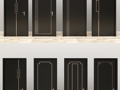 New Chinese Style Flat Door model