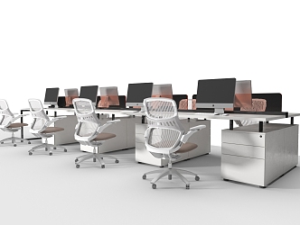 Modern Office Desk Chair Computer Desk Office Chair 3d model