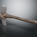 Rustic Axe With Handcrafted Wooden Handle And Natural Wood Material Design