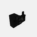 Modern Black Kitchen Appliances Collection Including Refrigerator Oven Stove And Hood