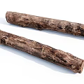 Rustic Natural Stone and Wood Logs with Rough Textured Surface for Home Decor