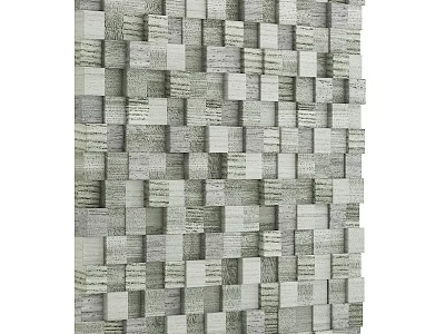 Modern Interior Design Background Wall With Gray White Stacked Stone Tile Texture 3d model