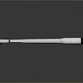 Silver Metal Torque Wrench Hardware Tool With Long Handle And Reflective Surface 3d model