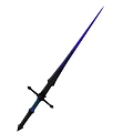 Long Sword With Blue Blade And Black Cross Guard Design