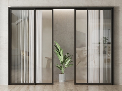 Modern sliding door 3d model