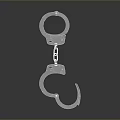 Silver Metal Handcuffs With Reflective Surface Closed Design For Daily Household Use