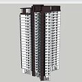 Modern High Rise Residential Building With Regular Window Layout And Contemporary Elevation Design 3d model
