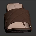 Women's Brown Quilted Block Heel Mules With Diamond Pattern And Stylish Design