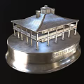 Silver Architectural Model Trophy for Masters Tournament at Augusta National Golf Club
