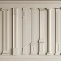 Roman Columns Collection Featuring Various Decorative Styles And Architectural Details Displayed 3d model