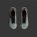Light Blue Mesh Upper Sneakers With Black Laces And Red Soles Modern Design