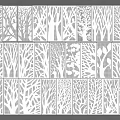 Decorative Room Divider Panels With Intricate Tree Branch Patterns Various Designs 3d model