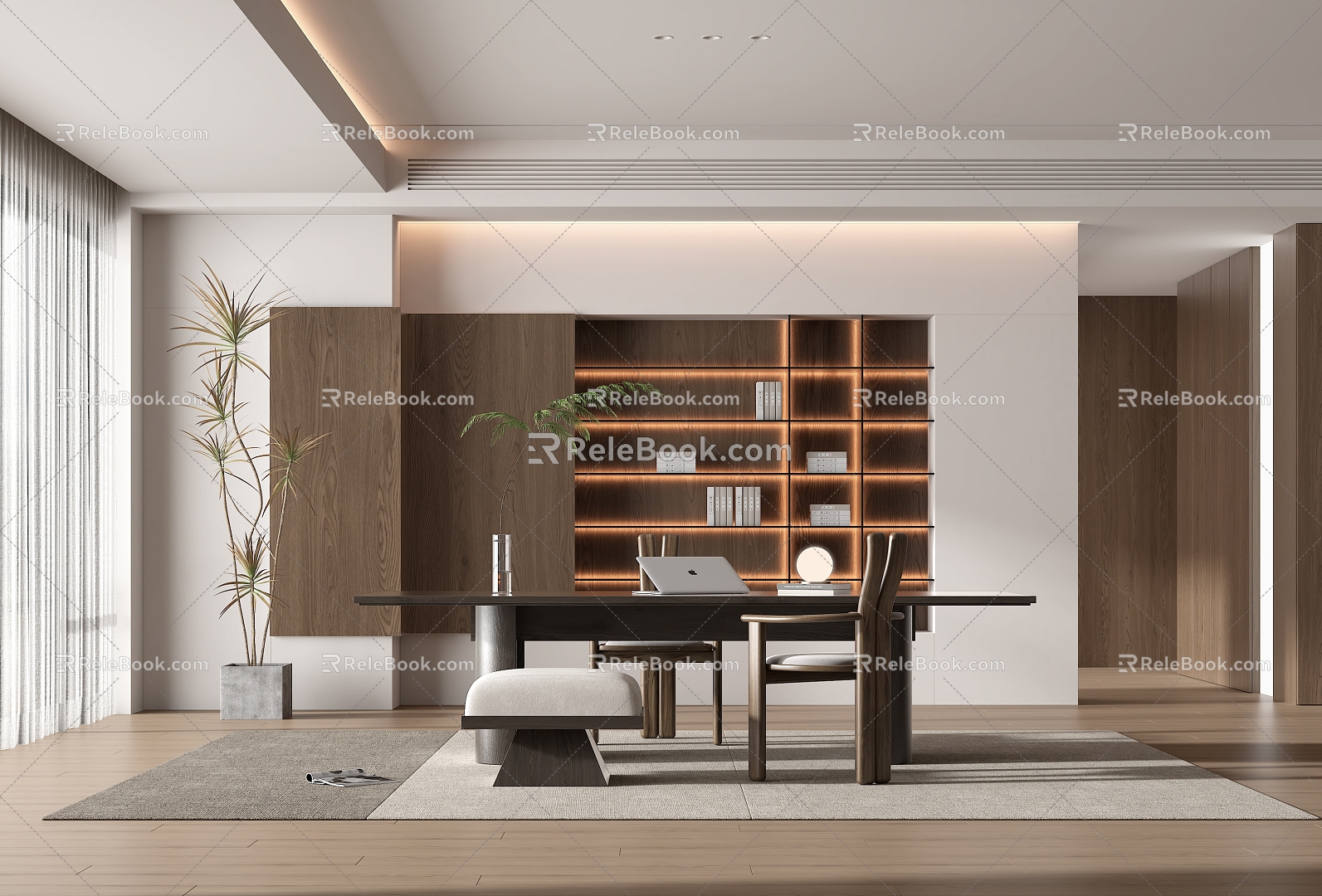 Modern study 3d model