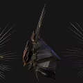 Unique Spiked Jewelry Ornament With Intricate Metal Design And Gemstone Details