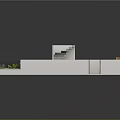 Modern Hotel Room Interior With Open Layout Balcony Sofa Coffee Table Stairs And Plants