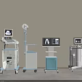 Modern Mobile Medical Devices With Display Screens For Hospital Diagnostic Use