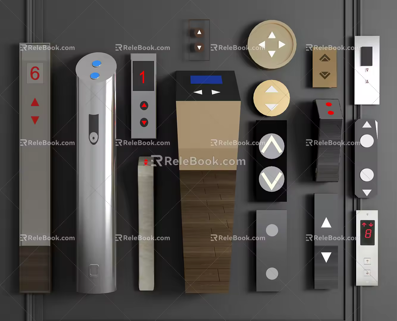 Modern button 3d model
