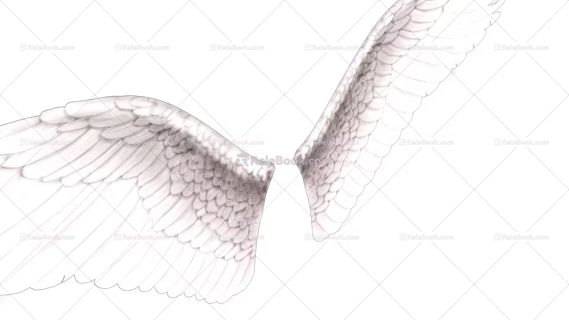 With binding animation angel wings 2013136925 3d model