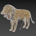 Realistic Roaring Lion 3D Model With Detailed Mane And Open Mouth