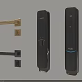 Modern Door Handles Featuring Gold Black And Smart Lock Designs On Wall