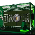 Soccer Field Display Model With Trophy And Player Position Layout On Green Base