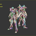 Mech Warrior Mech Soldier Machine Battlearm Mechanical Battlearm Machine Fighter Robot 3d model