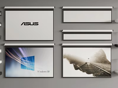 Projection Monitoring System With Multiple Screens And High Quality Real Time Display Features 3d model