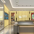 Modern Luxurious Jewelry Store Interior With Elegant Display Counters And Bright Lighting
