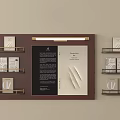 Wall Mounted Display Rack Organizer With Shelf Units And White Product Cases