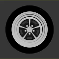 High Quality Car Tire With Silver Spoked Wheel Rim Automotive Parts