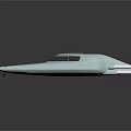 Modern Silver Streamlined Concept Craft With Sleek Surface Black Cockpit And Reflective Effect 3d model