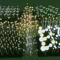 Creative Decorative Lights With Flower Ball And Grass Shaped Designs For Garden Decoration