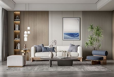 modern living room 3d model