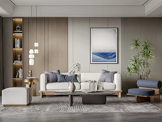 modern living room 3d model