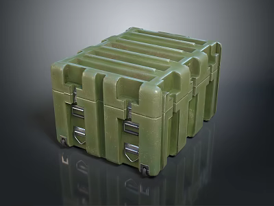 Durable Green Plastic Storage Boxes With Secure Latches For Home Organizing Needs 3d model