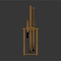 Decorative Wooden Windmill Model With Curved Blades Gray Balls And Stand