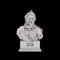 Classical Marble Sculpture Busts Featuring Intricate Facial Details And Square Bases