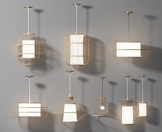 New Chinese Chandelier 3d model