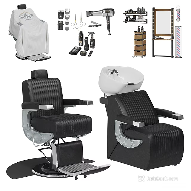 Modern Comfortable Massage Chair With Ergonomic Design And Multiple Relaxation Functions 3d model