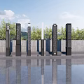 Landscape lamp column 3d model