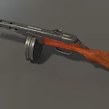 Submachine gun machine gun PPSh41 Poposa submachine gun semi-automatic rifle super realistic high precision film and television level 3d model