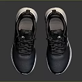 Navy Blue Lace Up Sports Shoes With White Stripes And Lightweight Cushioned Sole
