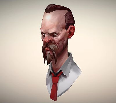 Modern game character cartoon old man 3d model Modern game character cartoon old man 3d model